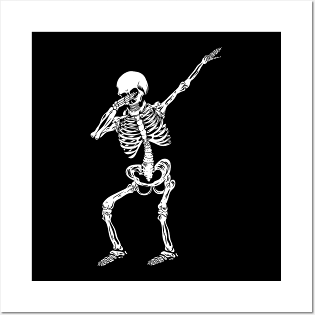 Dabbing Skeleton Wall Art by The BioGeeks